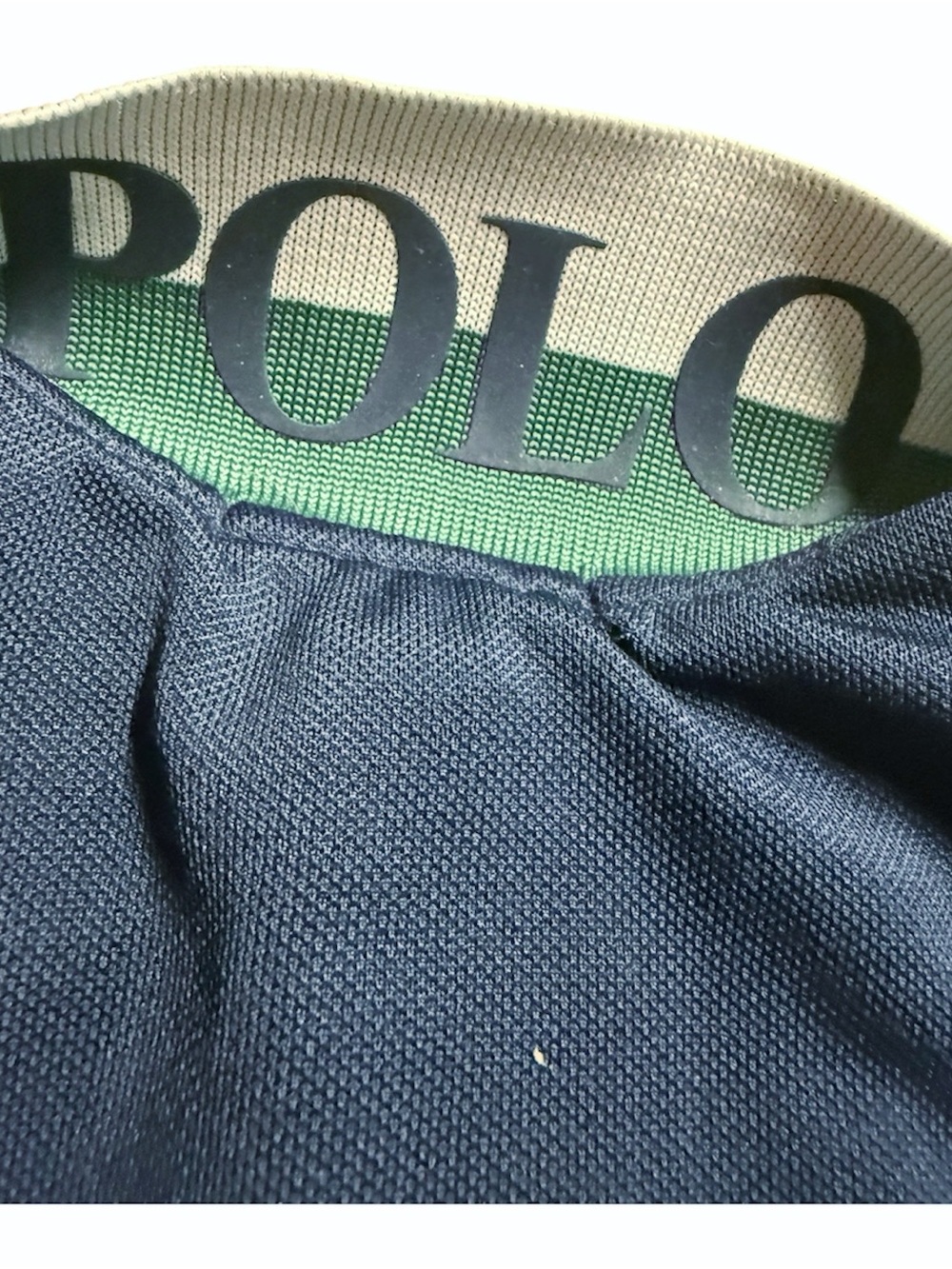 Polo by Ralph Lauren Navy White Royal Blue Colorblock Polo - Picture 4 of 5